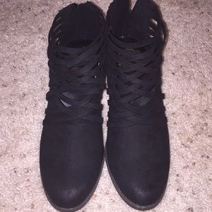 Cute black booties